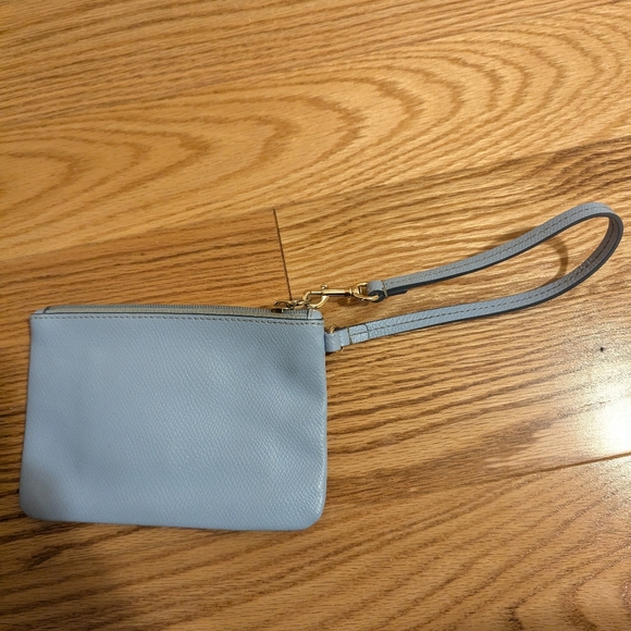 Coach Wristlet Baby Blue with Gold Hardware - Picture 3 of 3